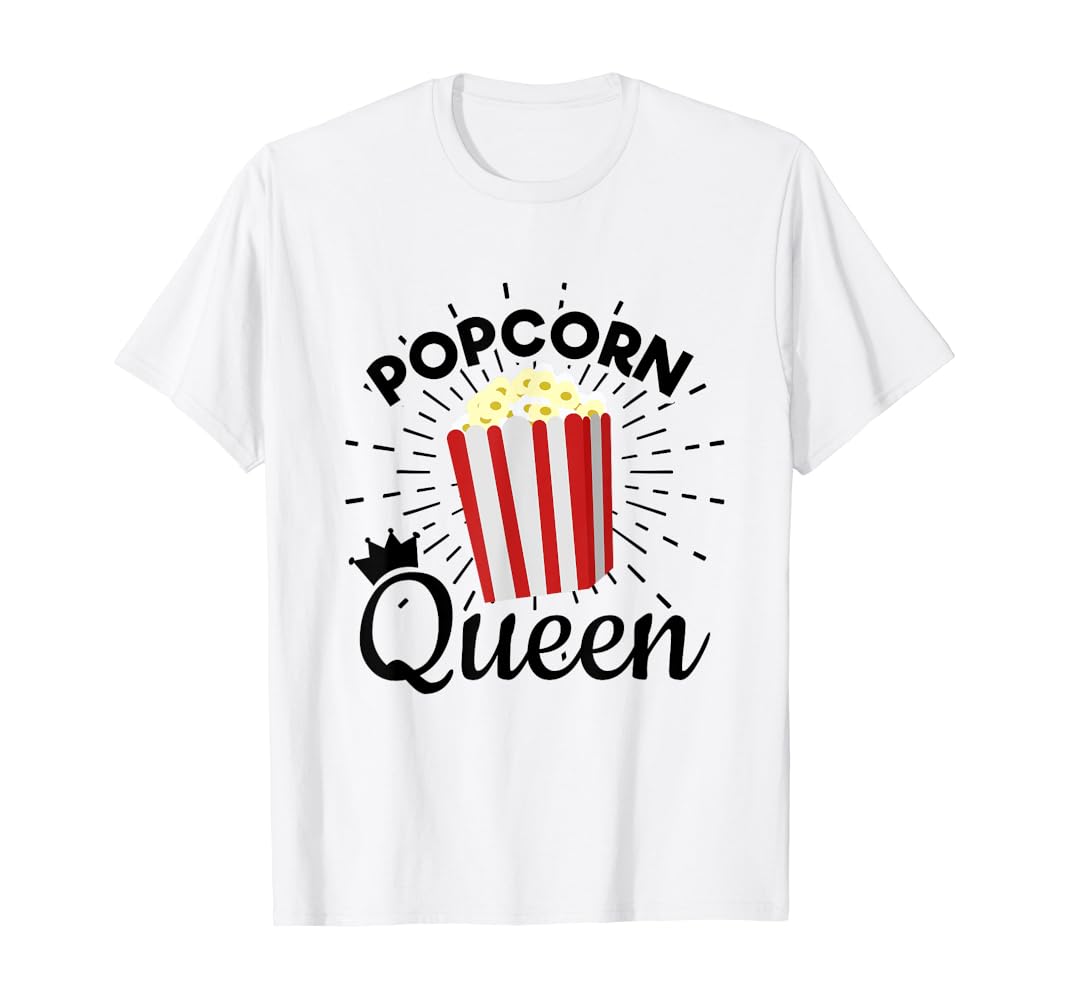 Amazon.com: Popcorn Queen Popcorn Lover For Girls T-Shirt
